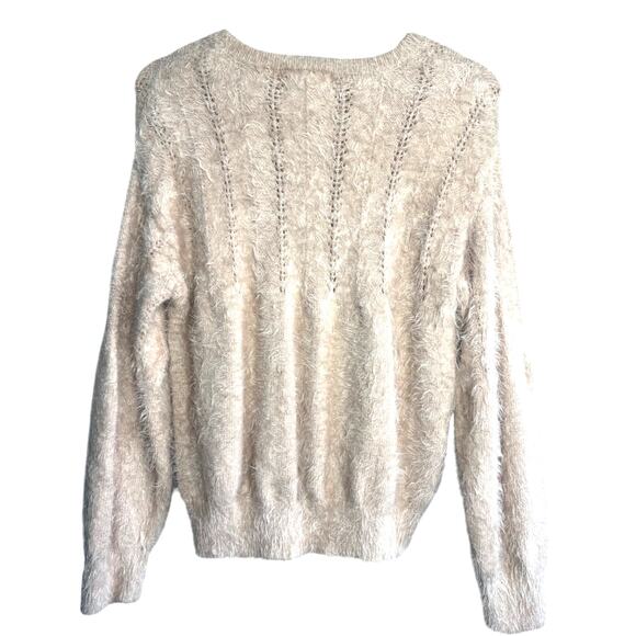 Lost + Wander Blush Pink Fuzzy Knit Sweater XS/S Soft Cozy Pullover - Picture 4 of 7